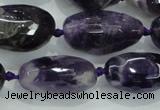 CNG476 15.5 inches 15*20mm - 25*35mm faceted nuggets amethyst beads