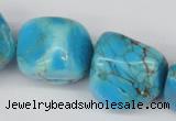 CNG48 15.5 inches 20*25mm nuggets dyed turquoise gemstone beads