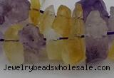 CNG5015 15.5 inches 12*18mm - 15*25mm nuggets amethyst & citrine beads