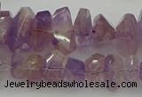 CNG5025 15.5 inches 6*10mm - 10*18mm faceted nuggets ametrine beads