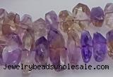 CNG5026 15.5 inches 7*12mm - 10*18mm faceted nuggets ametrine beads