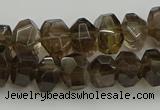 CNG5028 15.5 inches 6*9mm - 10*15mm faceted nuggets smoky quartz beads