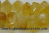 CNG5048 15.5 inches 12*16mm - 13*18mm faceted nuggets citrine beads