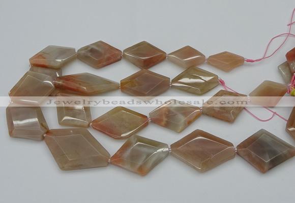 CNG5064 15.5 inches 20*30mm - 35*45mm faceted freeform sunstone beads