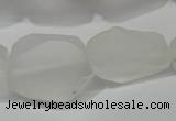 CNG5112 15.5 inches 14*20mm - 18*25mm freeform matte white crystal beads