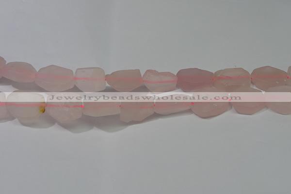 CNG5114 15.5 inches 14*20mm - 18*25mm freeform matte rose quartz beads