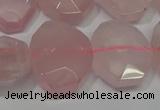 CNG5127 15.5 inches 15*18mm - 15*20mm faceted freeform rose quartz beads