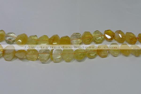 CNG5129 15.5 inches 15*18mm - 15*20mm faceted freeform citrine beads