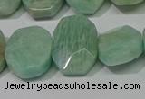 CNG5140 15.5 inches 15*18mm - 15*20mm faceted freeform amazonite beads