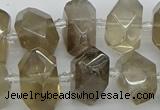 CNG5213 15.5 inches 12*16mm - 15*20mm faceted nuggets smoky quartz beads