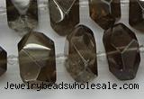 CNG5214 15.5 inches 12*16mm - 15*20mm faceted nuggets smoky quartz beads