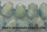 CNG5217 15.5 inches 12*16mm - 15*20mm faceted nuggets aquamarine beads