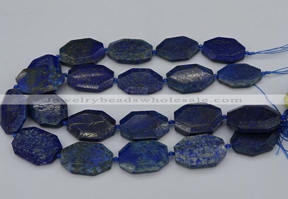 CNG5258 15.5 inches 20*30mm - 25*35mm faceted freeform lapis lzuli beads