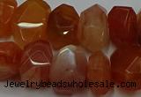 CNG5262 10*14mm - 13*18mm faceted nuggets red botswana agate beads