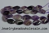 CNG5264 20*30mm - 22*35mm faceted freeform dogtooth amethyst beads