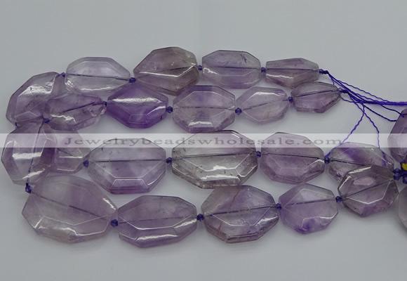 CNG5283 15.5 inches 20*30mm - 35*45mm faceted freeform amethyst beads