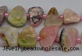 CNG5293 15.5 inches 8*12mm - 15*20mm freeform pink opal gemstone beads