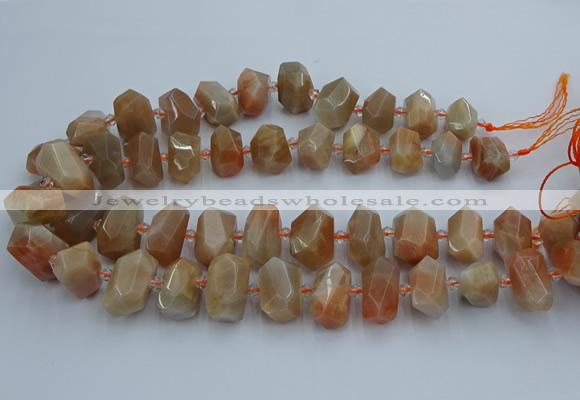 CNG5301 15.5 inches 12*16mm - 15*20mm faceted nuggets moonstone beads