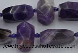 CNG5306 15.5 inches 12*16mm - 15*20mm faceted nuggets amethyst beads