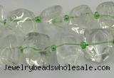 CNG5308 15.5 inches 8*15mm - 15*25mm nuggets green phantom quartz beads