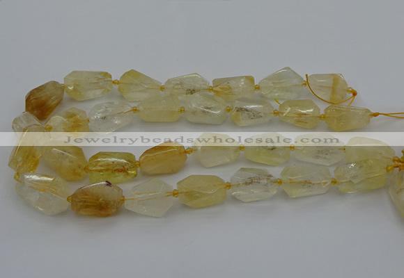 CNG5321 15.5 inches 12*16mm - 15*25mm faceted nuggets citrine beads