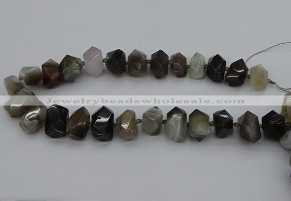 CNG5324 15.5 inches 12*16mm - 15*20mm faceted nuggets agate beads