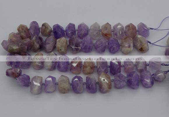 CNG5328 12*16mm - 15*20mm faceted nuggets lavender amethyst beads