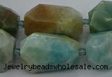 CNG5341 15.5 inches 13*18mm - 18*30mm faceted nuggets amazonite beads