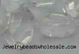 CNG5343 15.5 inches 12*16mm - 15*25mm faceted nuggets white crystal beads