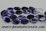 CNG5346 15.5 inches 25*35mm - 30*40mm faceted freeform agate beads