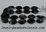 CNG5350 15.5 inches 25*35mm - 30*40mm faceted freeform agate beads