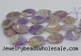 CNG5357 20*30mm - 35*45mm faceted freeform lavender amethyst beads