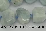 CNG5383 15.5 inches 12*16mm - 18*25mm faceted nuggets aquamarine beads