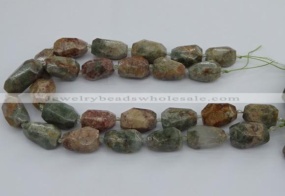 CNG5396 15.5 inches 12*16mm - 18*28mm faceted nuggets ghost gemstone beads