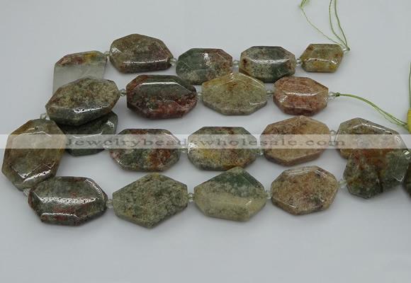 CNG5406 20*30mm - 35*45mm faceted freeform ghost gemstone beads