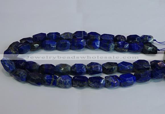 CNG5410 15.5 inches 12*16mm - 15*20mm faceted nuggets lapis lazuli beads