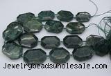 CNG5419 20*30mm - 35*45mm faceted freeform green apatite beads