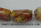 CNG5422 12*16mm - 15*25mm faceted nuggets crazy lace agate beads