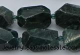 CNG5424 12*16mm - 15*25mm faceted nuggets green apatite beads