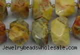 CNG5436 12*16mm - 15*20mm faceted nuggets crazy lace agate beads