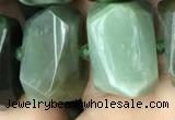 CNG5440 12*16mm - 15*20mm faceted nuggets Canadian jade beads