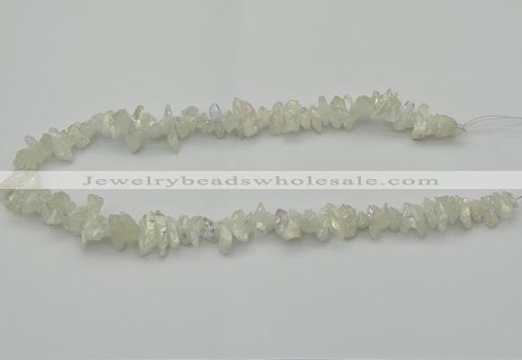 CNG5460 15.5 inches 6*10mm - 8*20mm nuggets plated quartz beads