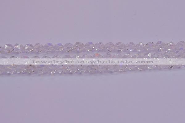 CNG5471 15.5 inches 6mm faceted nuggets white crystal beads