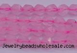 CNG5481 15.5 inches 6mm faceted nuggets rose quartz beads