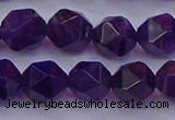 CNG5494 15.5 inches 12mm faceted nuggets amethyst gemstone beads