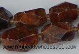 CNG5518 12*16mm - 15*25mm faceted nuggets orange garnet beads