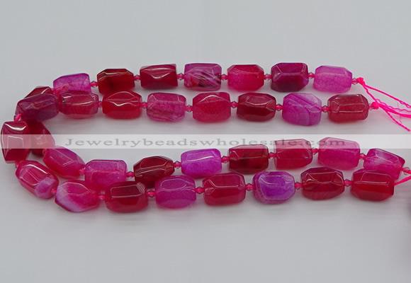 CNG5525 15.5 inches 12*16mm - 15*20mm faceted nuggets agate beads