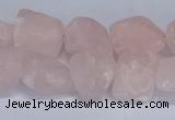 CNG5531 15.5 inches 10*14mm - 12*16mm nuggets rose quartz beads