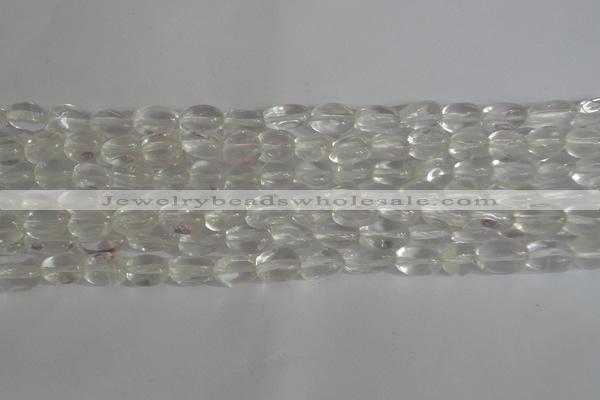 CNG555 15.5 inches 7*10mm nuggets white crystal beads