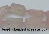 CNG5551 15.5 inches 10*15mm - 15*20mm nuggets rose quartz beads